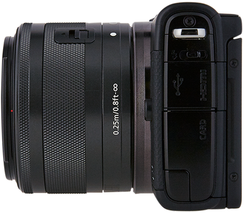 CANON EOS M100 MILC fényképezőgép, fekete + EF-M 15-45 mm IS STM + EH31FJ tok + 16GB SD kártya