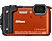 NIKON CoolPix W300 narancs digitális fényképezőgép, Holiday Kit