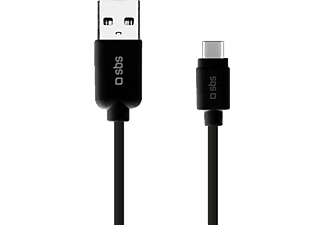 SBS TECABLEMICROC30K USB 3.0 1.5 m Type C Data ve Şarj Kablosu Siyah
