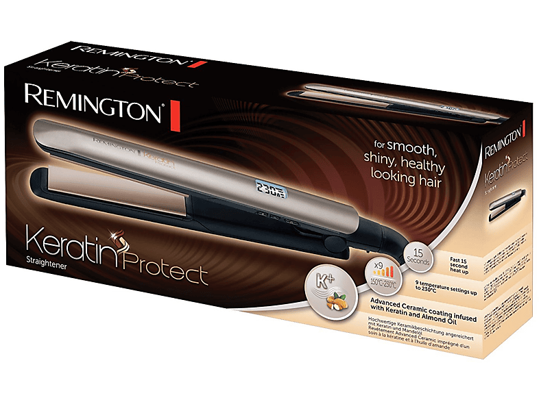 Remington S8540 Keratin Protect mit digitalem Display Glätteisen (Keramik, Temperaturstufen: 10, Schwarz, Bronze) — Foto 2 von 2