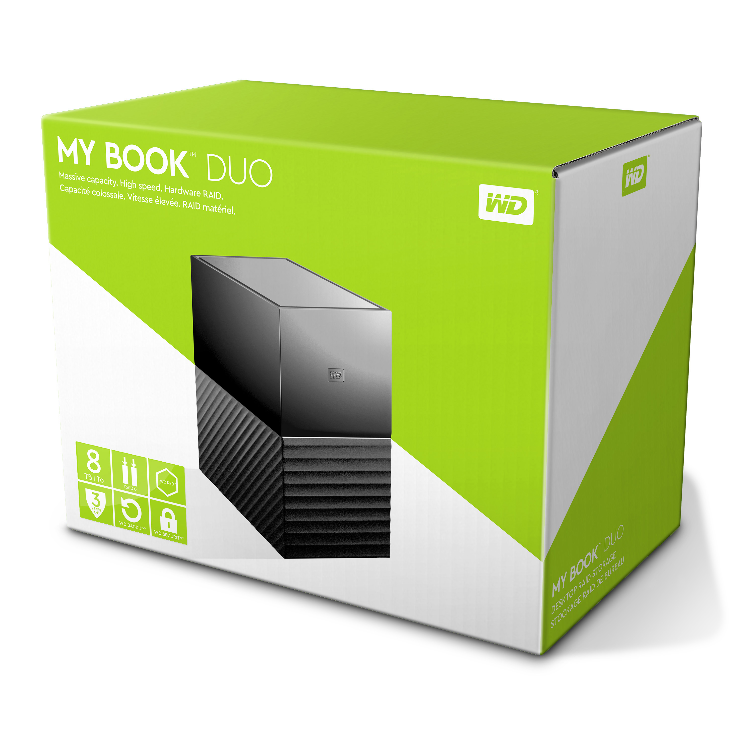 WD My Book Duo Festplatte, 8 TB HDD, 3,5 Zoll, extern, Schwarz