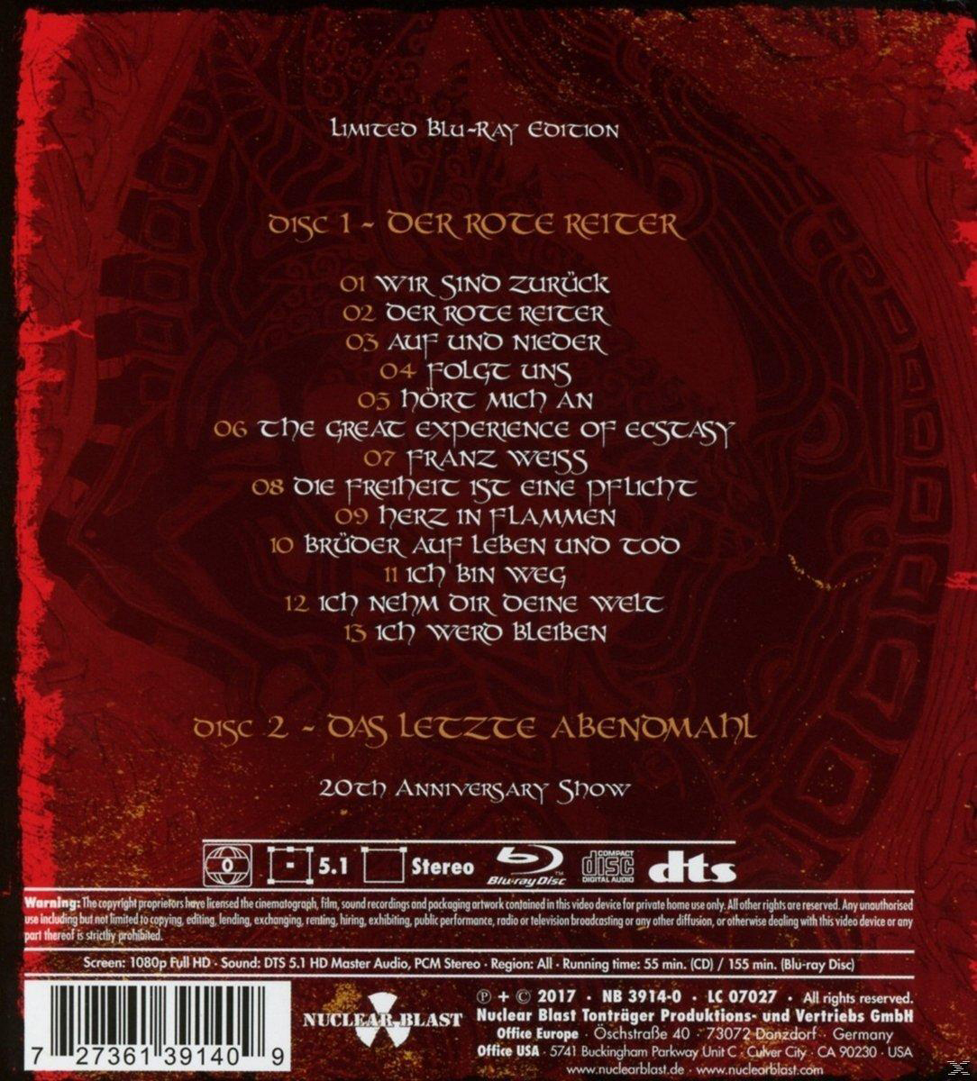 Blu-Ray-Disc-Cover mit deutschem Text. Listet Songtitel und eine Show zum 20-jährigen Jubiläum.