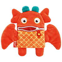 SCHMIDT SPIELE (UE) Sorgenfresser Plüschmagnet - Oki Plüschfigur, Orange