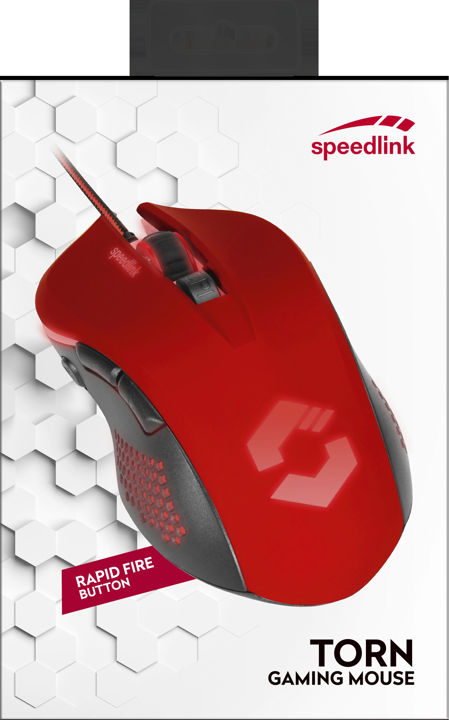 SPEEDLINK Torn Gaming Maus, Schwarz/Rot