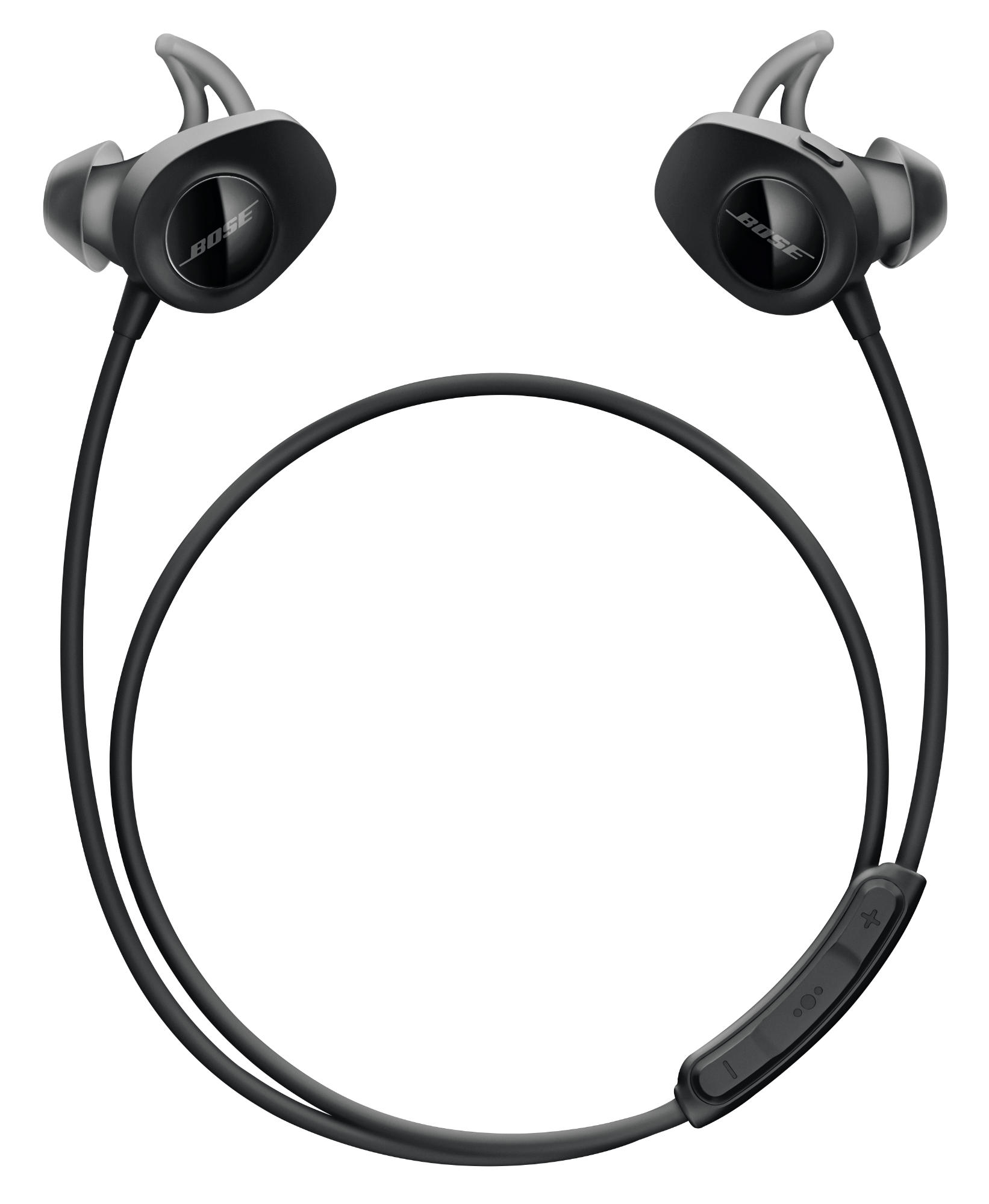 Auriculares deportivos - Bose SoundSport Wireless, Bluetooth, NFC, Negro