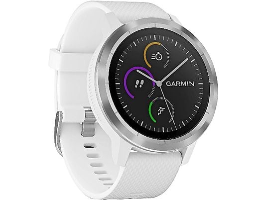 Reloj deportivo - Garmin VivoActive 3, Blanco, GPS, Frecuencia cardíaca, Connect IQ