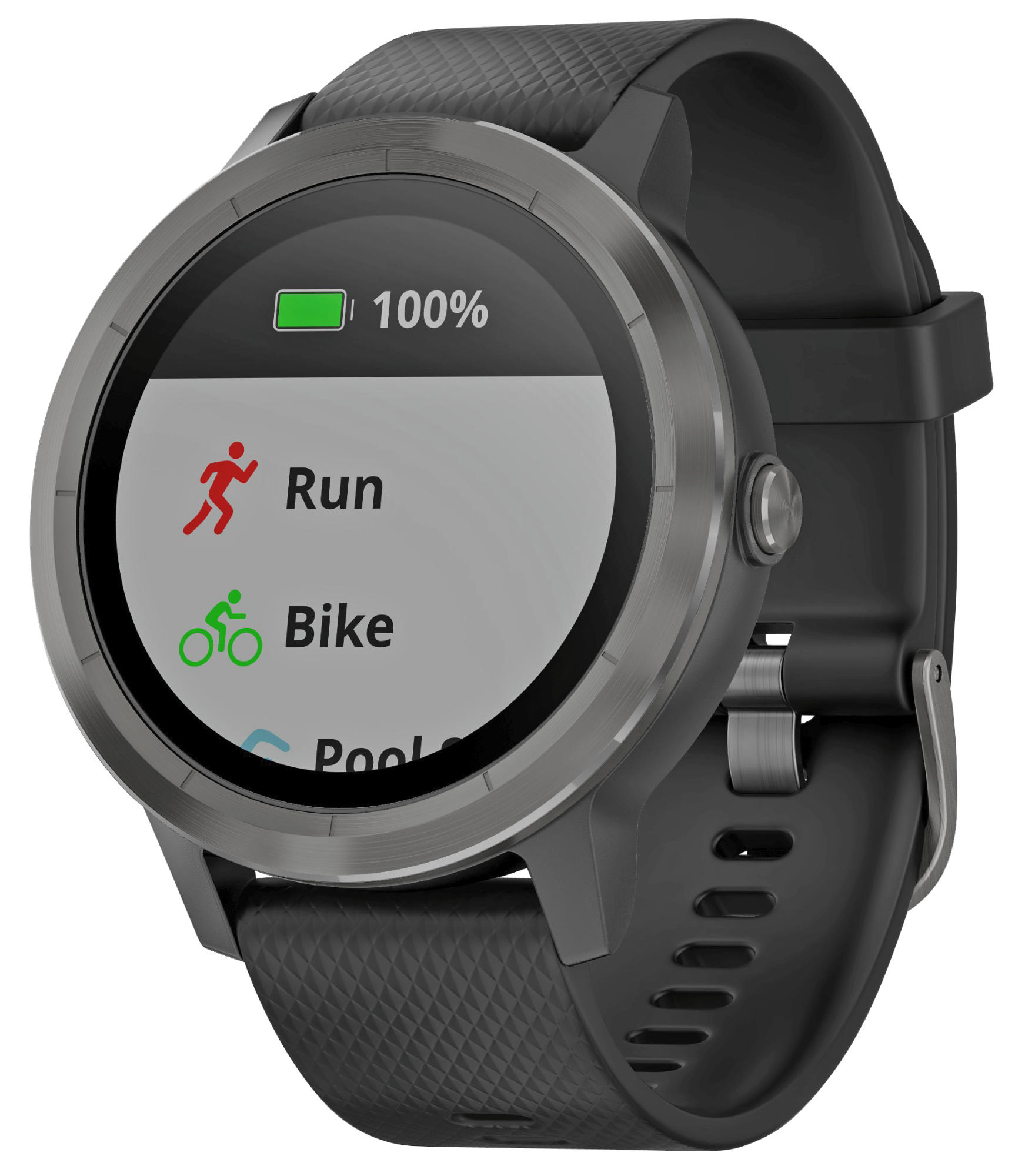 Reloj Gps Con 3 garmin smartwatch y en la muñeca negro gunmetal deportivo correa silicona bt pantalla bluetooth gris pulsera inteligente 7
