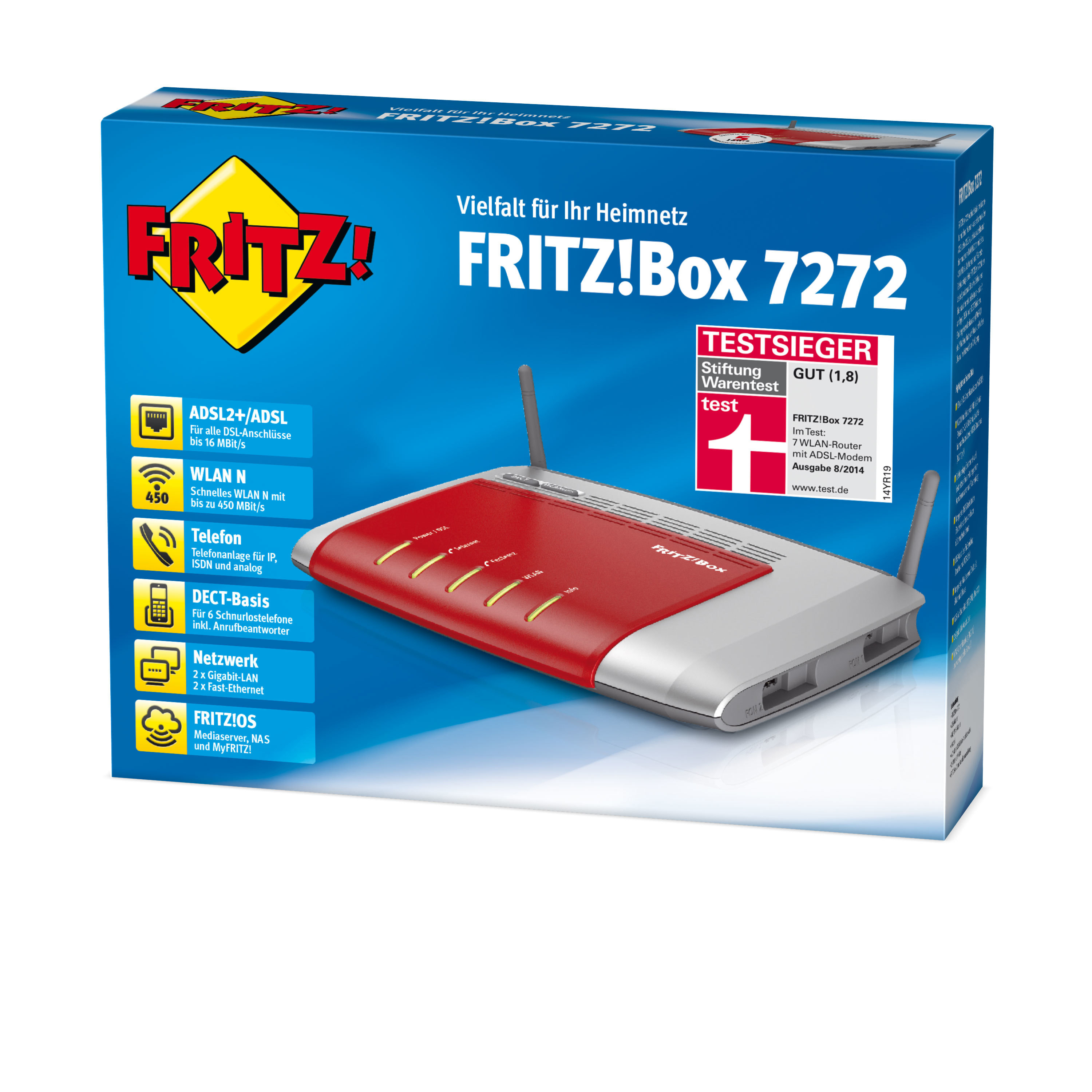 AVM FRITZ!Box 7272 WLAN-Modemrouter 450 Mbit/s