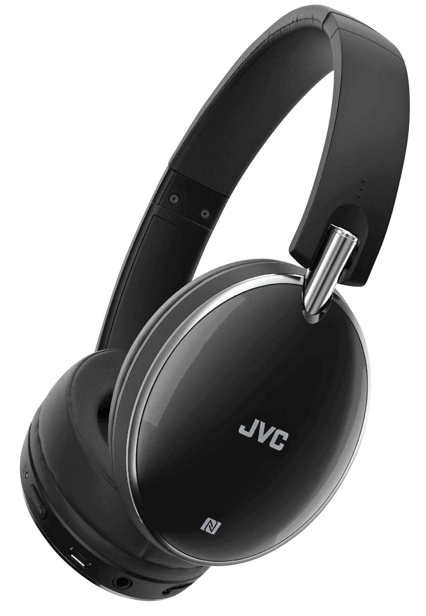 Auriculares inalámbricos - JVC HA-S90BN-B, Bluetooth, NFC, Cancelación ruido, Negro