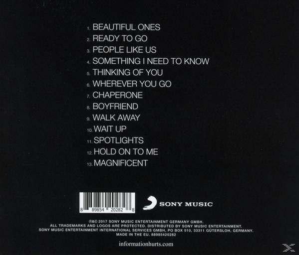 Zwarte albumhoes met lijst van 13 titels en Sony Music logo.