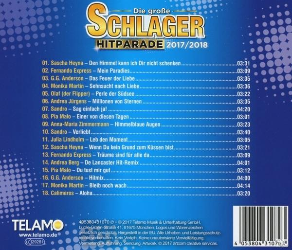 VARIOUS - Die große Schlager Hitparade 2017/2018  - (CD)
