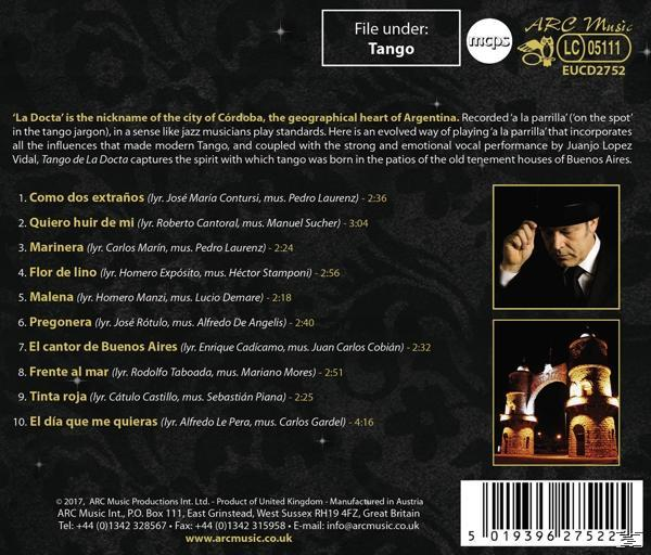 Juanjo Lopez Vidal - Tango De La Docta-Traditional Argentinian Tango  - (CD)