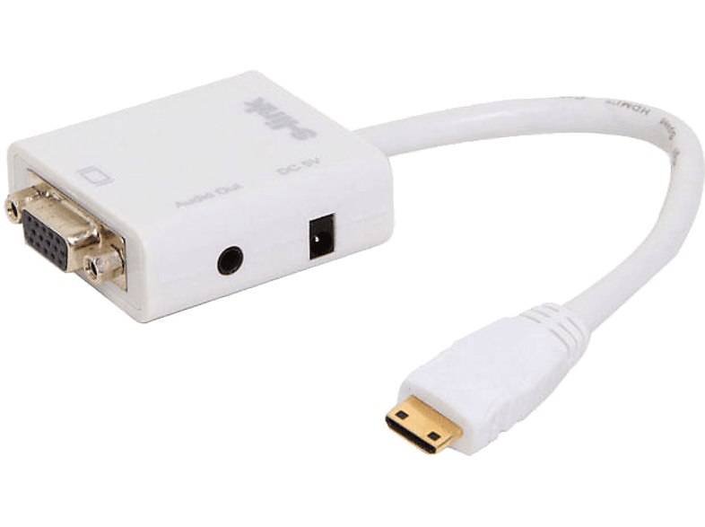 S-LINK SL-MHVS15 Mini HDMI to VGA+Audio Çevirici_5