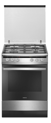 Inventum VFG6034WGRVS Vrijstaand Gasfornuis