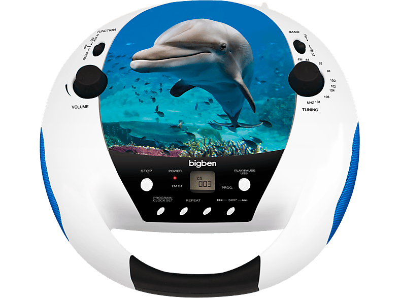 BIGBEN Draagbare radio CD USB Dolphin (CD52DOLPHIN5MP3USB)