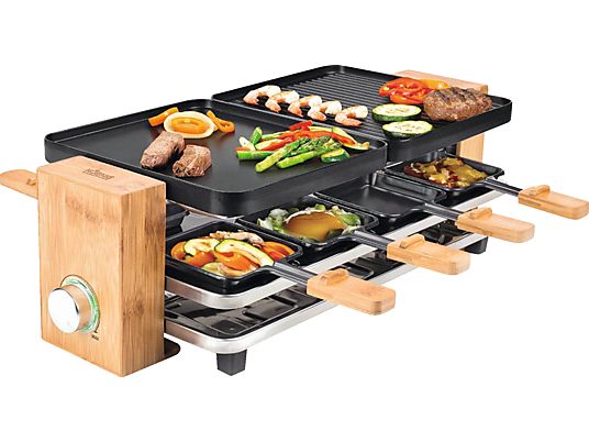 KOENIG B02169 Bamboo - Raclette grill (Bambù/Nero)