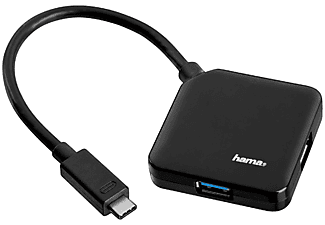Concentrador - Hama 00135750 USB 3.0 (3.1 Gen 1) Type-C 5000Mbit/s Negro nodo concentrador