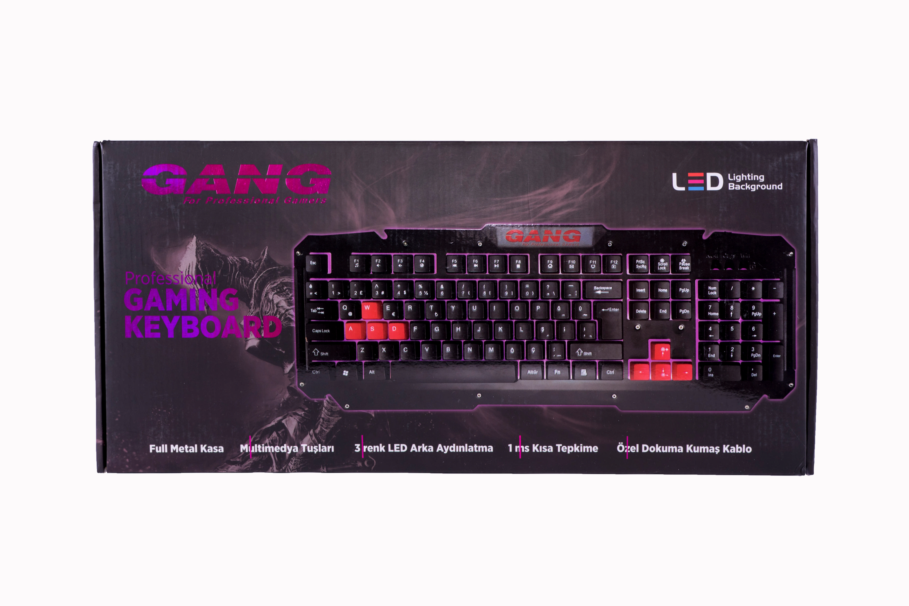 GANG GK04 Metal Kasa Türkçe Q Oyuncu Klavye