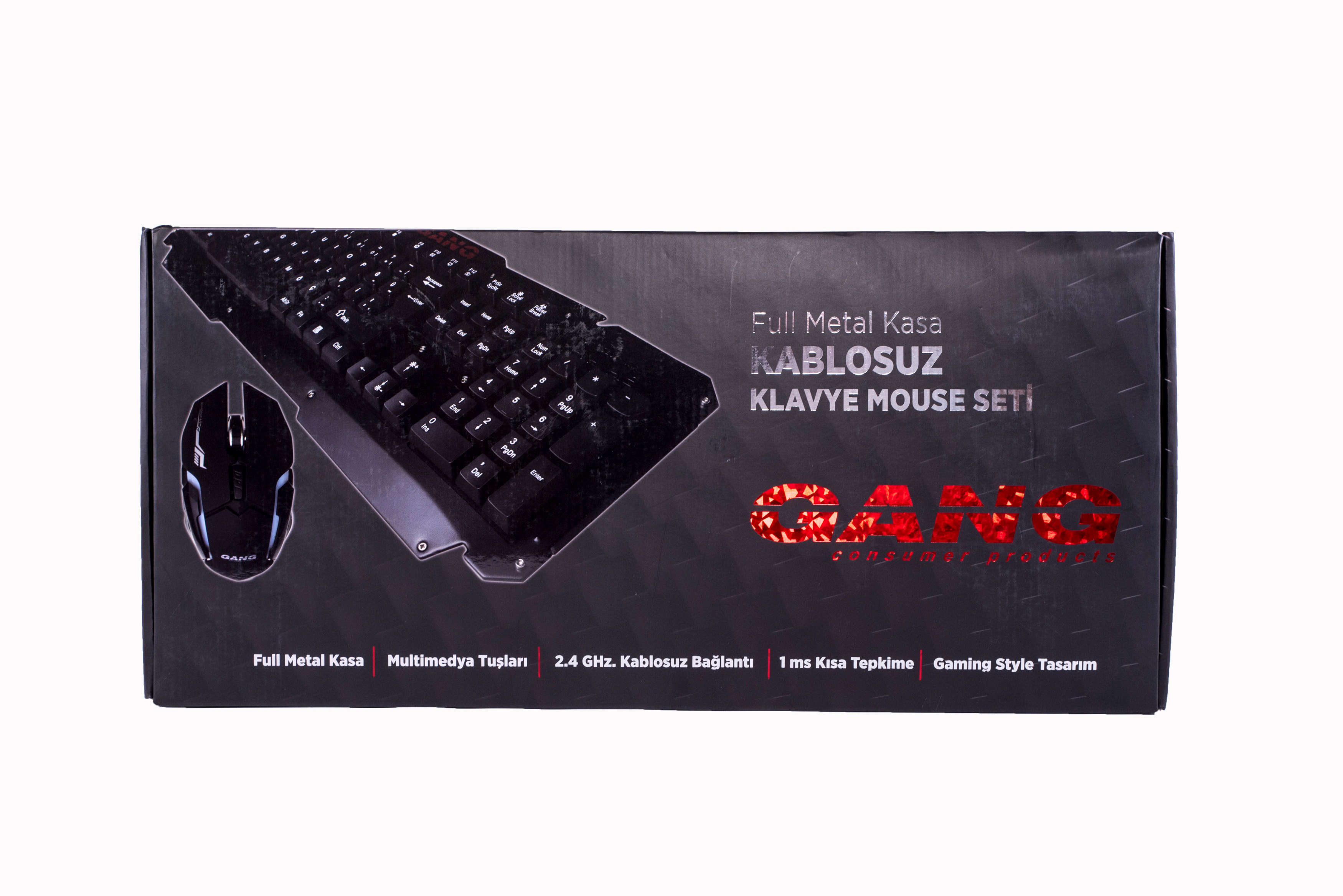 GANG GK07 Metal Kasa Türkçe Q Oyuncu Klavye+ Mouse