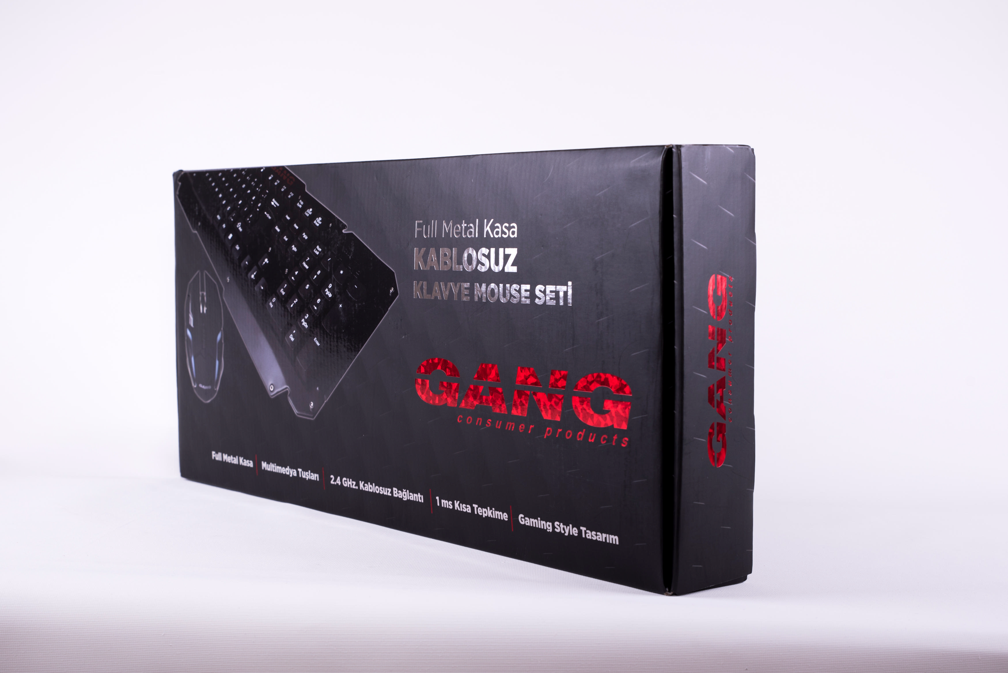 GANG GK07 Metal Kasa Türkçe Q Oyuncu Klavye+ Mouse