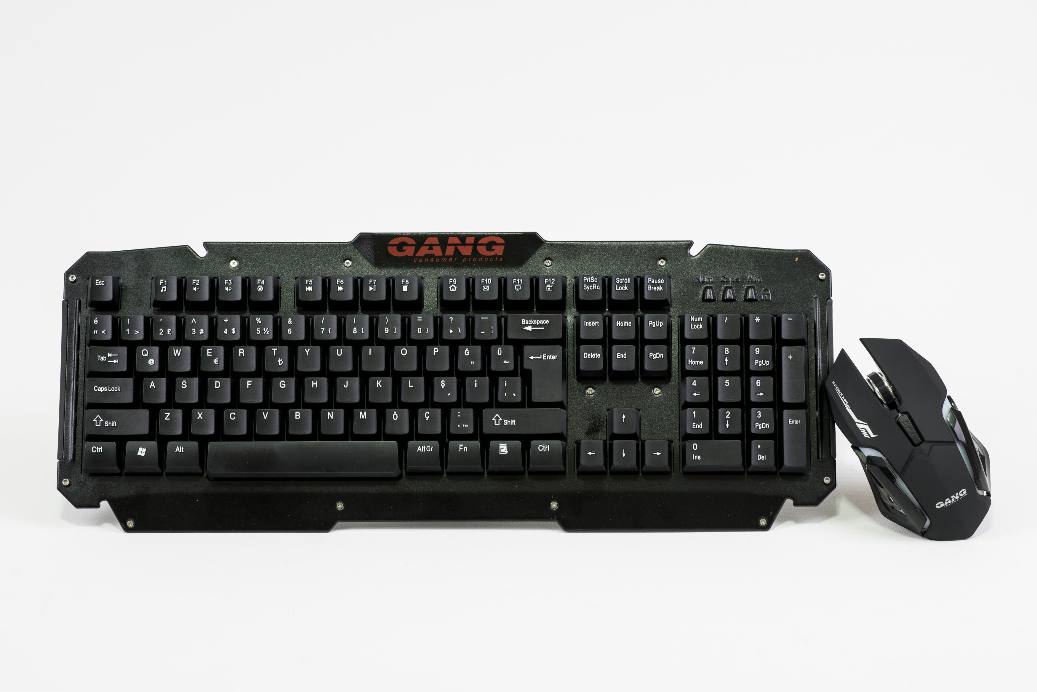 GANG GK07 Metal Kasa Türkçe Q Oyuncu Klavye+ Mouse