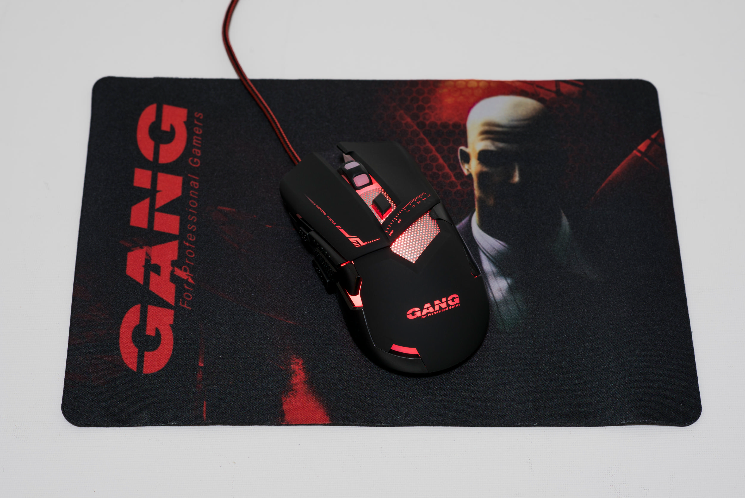 GANG GM 03 3200DPI  Kablolu Programlı Gaming Mouse+Pad