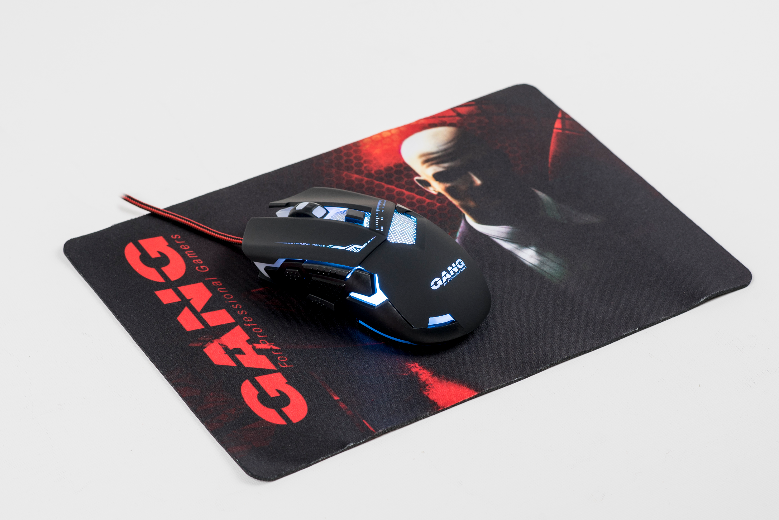 GANG GM 03 3200DPI  Kablolu Programlı Gaming Mouse+Pad