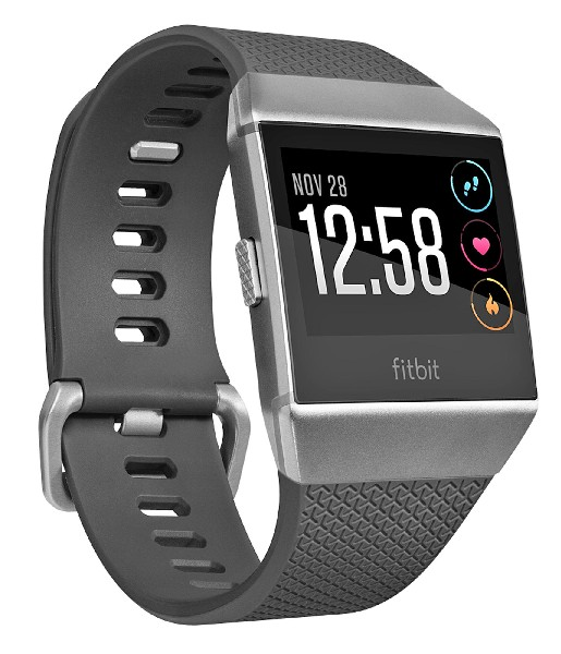 FITBIT Ionic - Fitness-Smartwatch (S/L, Elastomer, Charcoal/Smoke Gray)