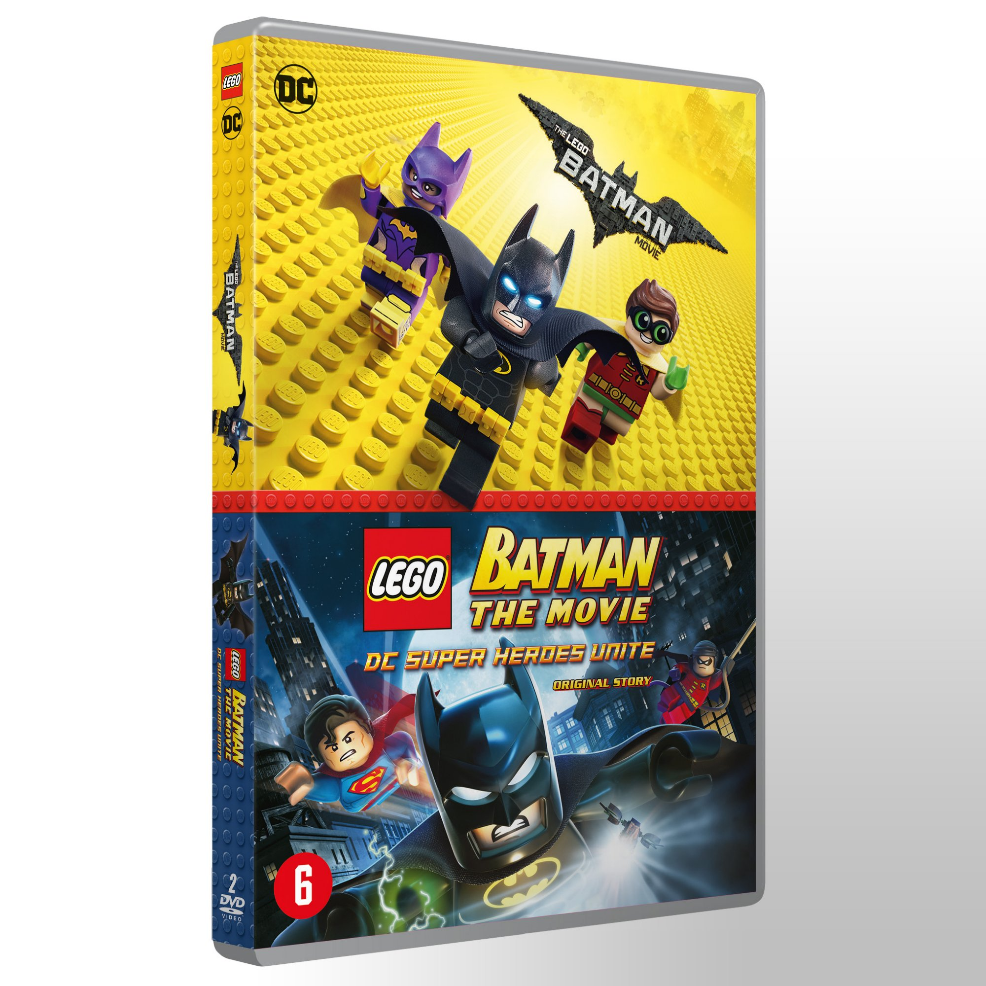 DVD-hoes van Lego Batman-film met Batman en andere personages.