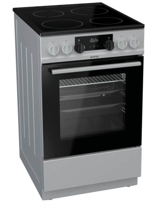GORENJE EC 5341 SG kerámialapos tűzhely, HomaMade plus sütőkamra forma, AquaClean tisztítás, BigSpace 70 l sütőtér