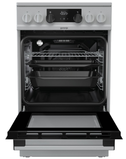GORENJE EC 5341 SG kerámialapos tűzhely, HomaMade plus sütőkamra forma, AquaClean tisztítás, BigSpace 70 l sütőtér