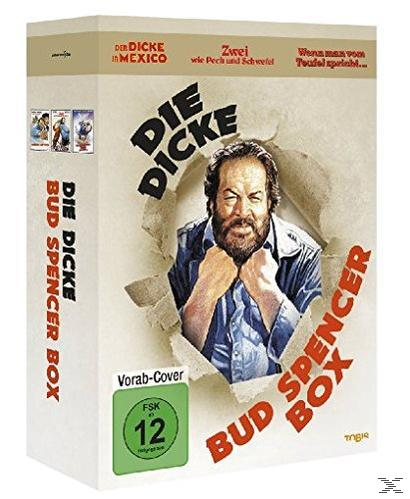 Box-Set mit Bud Spencer. Text enthält "Die Dicke" und "Bud Spencer Box".