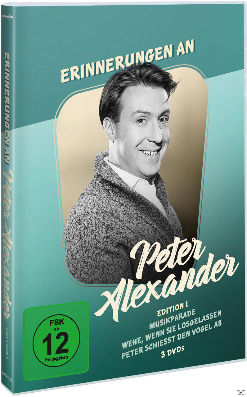 DVD-Hülle mit Peter Alexander. Text enthält 'Erinnerungen An' und 'Peter Alexander'.