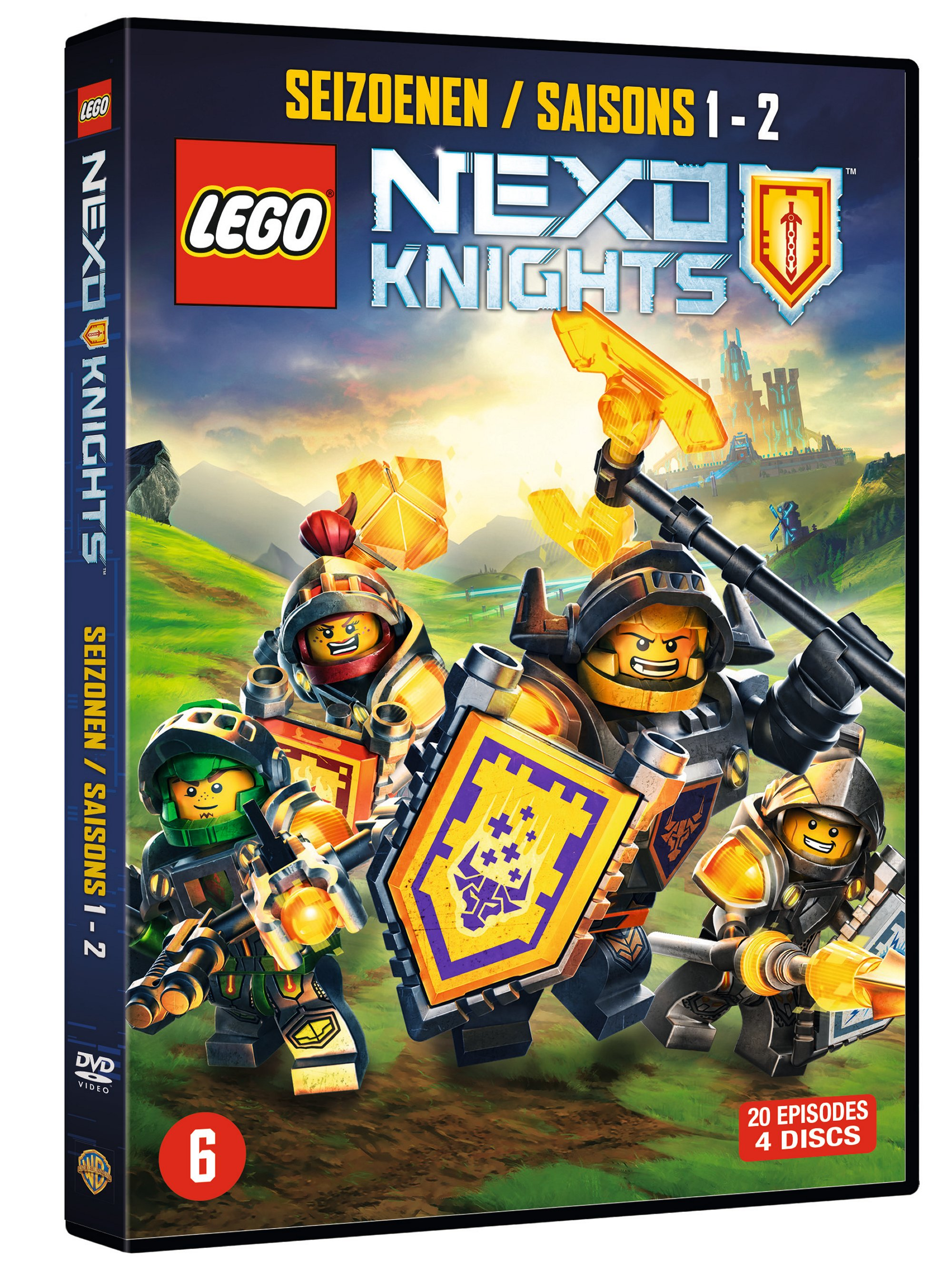 LEGO Nexo Knights DVD box set. The box shows LEGO figures.