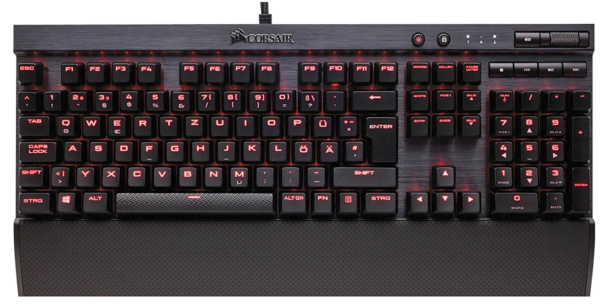 CORSAIR K70 LUX, Gaming Tastatur, Mechanisch, kabelgebunden, Schwarz