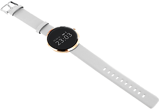 X-WATCH X-WATCH PRO SIONA XW FIT (54008) Smartwatch Metall Echtleder, 185 mm x 18 mm, Gehäuse: Roségold/Armband: Pure Polar White