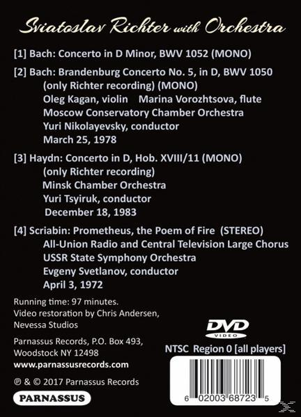 Sviatoslav Richter, Oleg Kagan, Marina Vorozhtsova, Moscow Conservatory Chamber Orchestra, Minsk Chamber Orchestra, All-Union Radio and Central Television Large Chorus, Ussr State Symphony - Sviatoslav Richter in Moskau  - (DVD)
