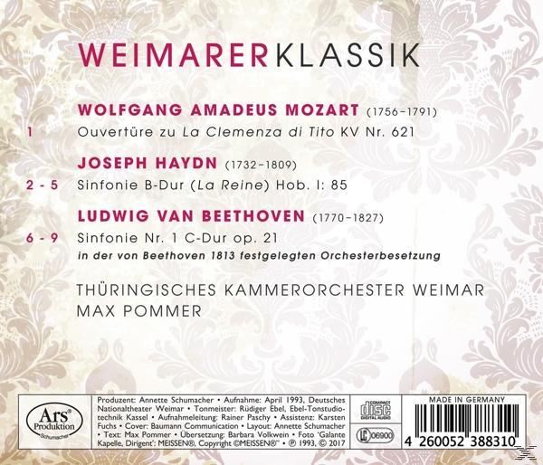 Thüringisches Kammerorchester Weimar - Weimarer Klassik Vol.1  - (CD)