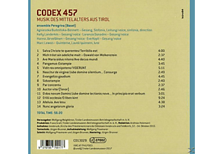 Ensemble Peregrina - Codex 457-Musik des Mittelalters aus Tirol  - (CD)
