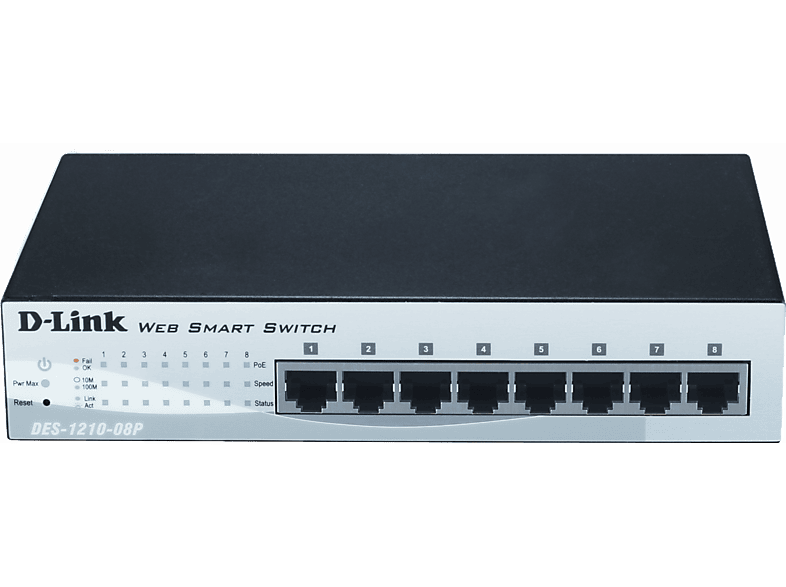 D-LINK Desktop Switch PoE 8 poorten (DES-1210-08P)