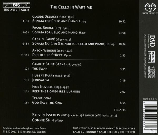 Die Rückseite einer CD-Hülle zeigt eine Titelliste mit musikalischen Kompositionen und Credits.