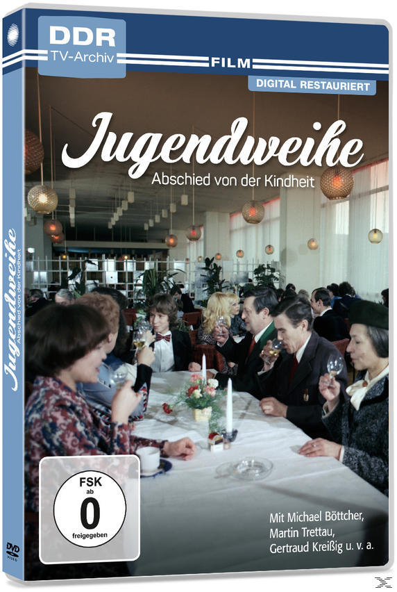 DVD-Cover. Leute an einem Tisch, trinken. Text: 'Jugendweihe'.