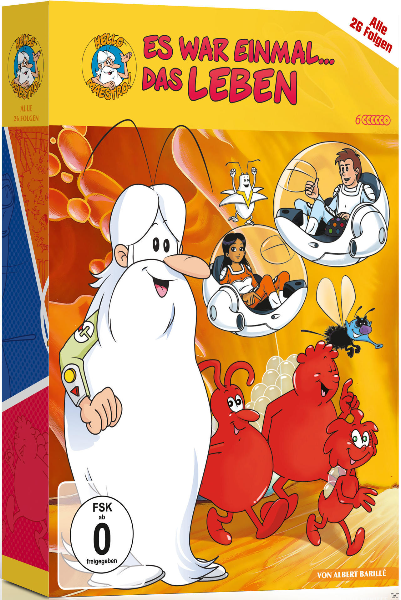 DVD-Box-Set des Zeichentrickfilms „Es war einmal... Das Leben“, mit Charakteren auf dem Cover.