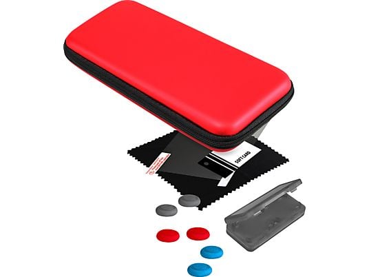 Kit accesorios - Red Level Pack Imprescindibles, Para Nintendo Switch, 9 accesorios, Rojo