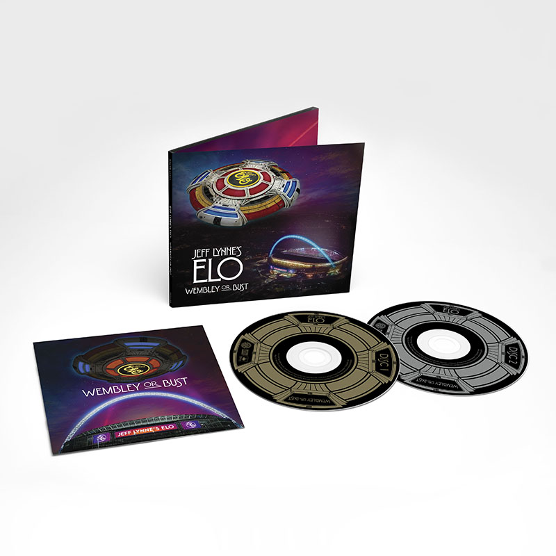 ELO 'Wembley or Bust' CD-Set. Enthält CDs, Booklet und Cover-Art.