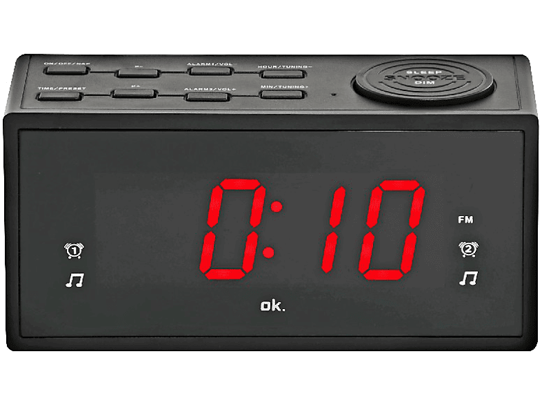 Radio despertador  Philips TAR3205, FM, Pantalla LED, Alarma Dual, Negro