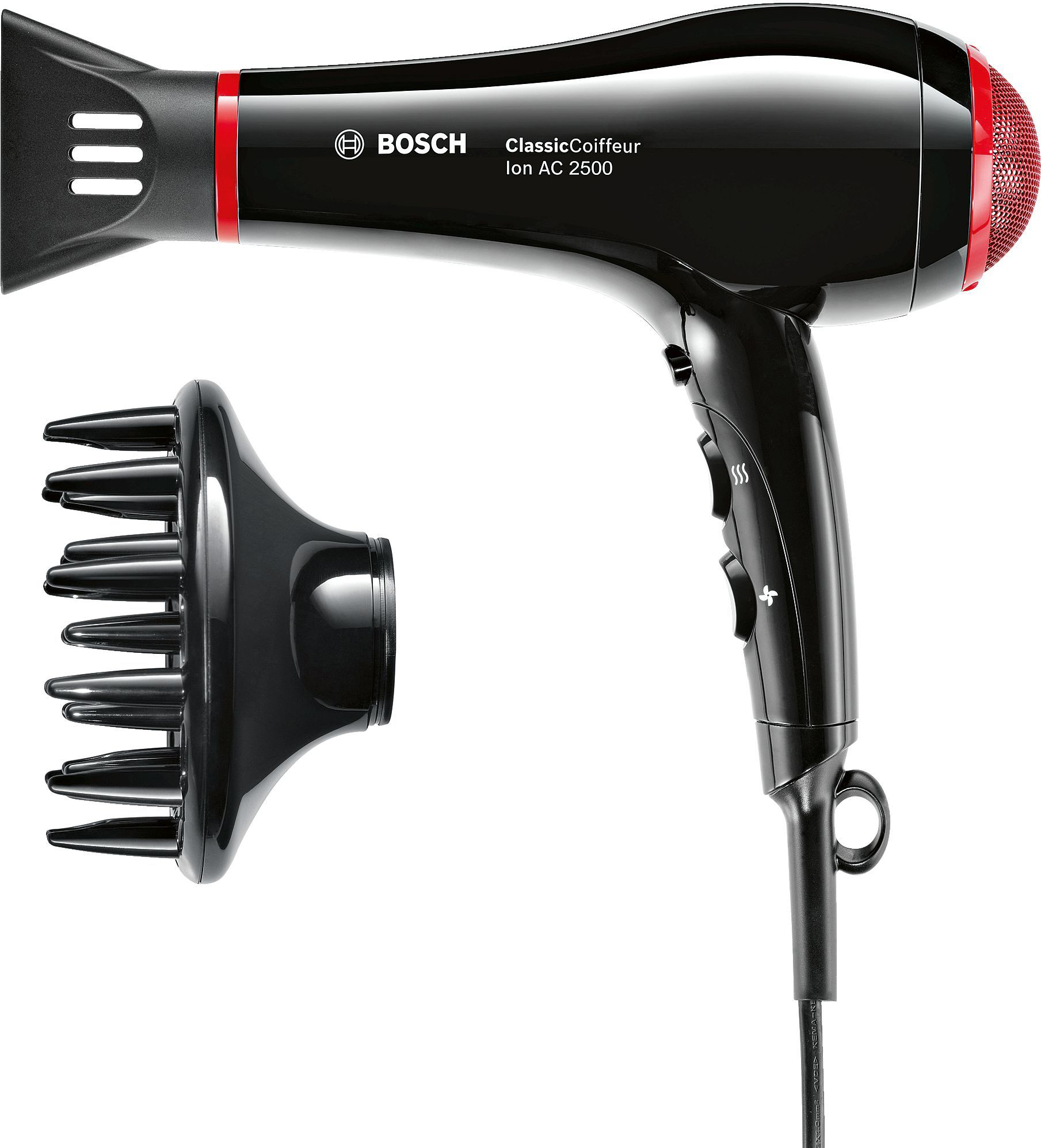 BOSCH PHD 7962 DI Haartrockner Schwarz/Rot (2500 Watt)