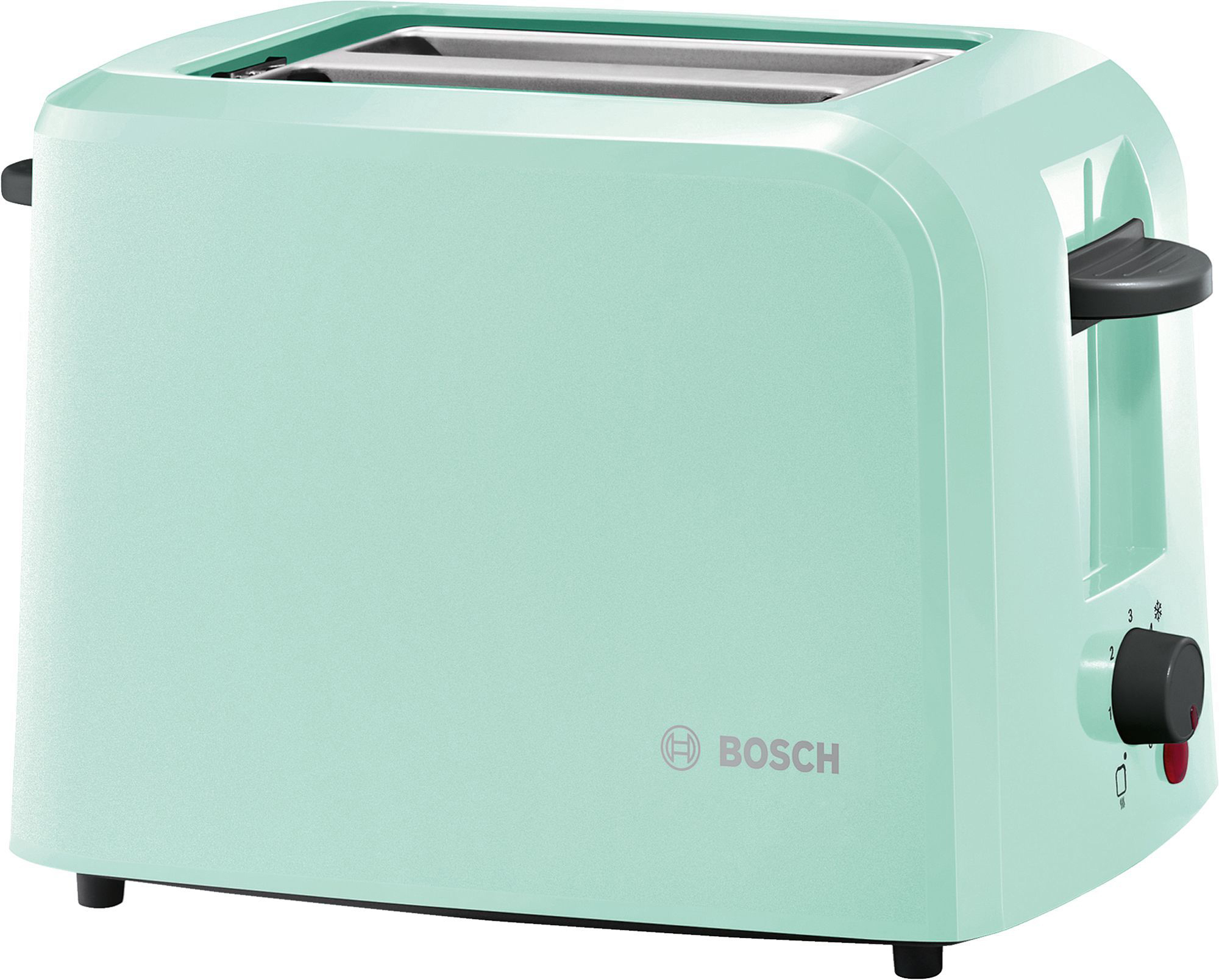 BOSCH TAT3A012 Toaster Mint/Schwarzgrau (980 Watt, Schlitze: 2)