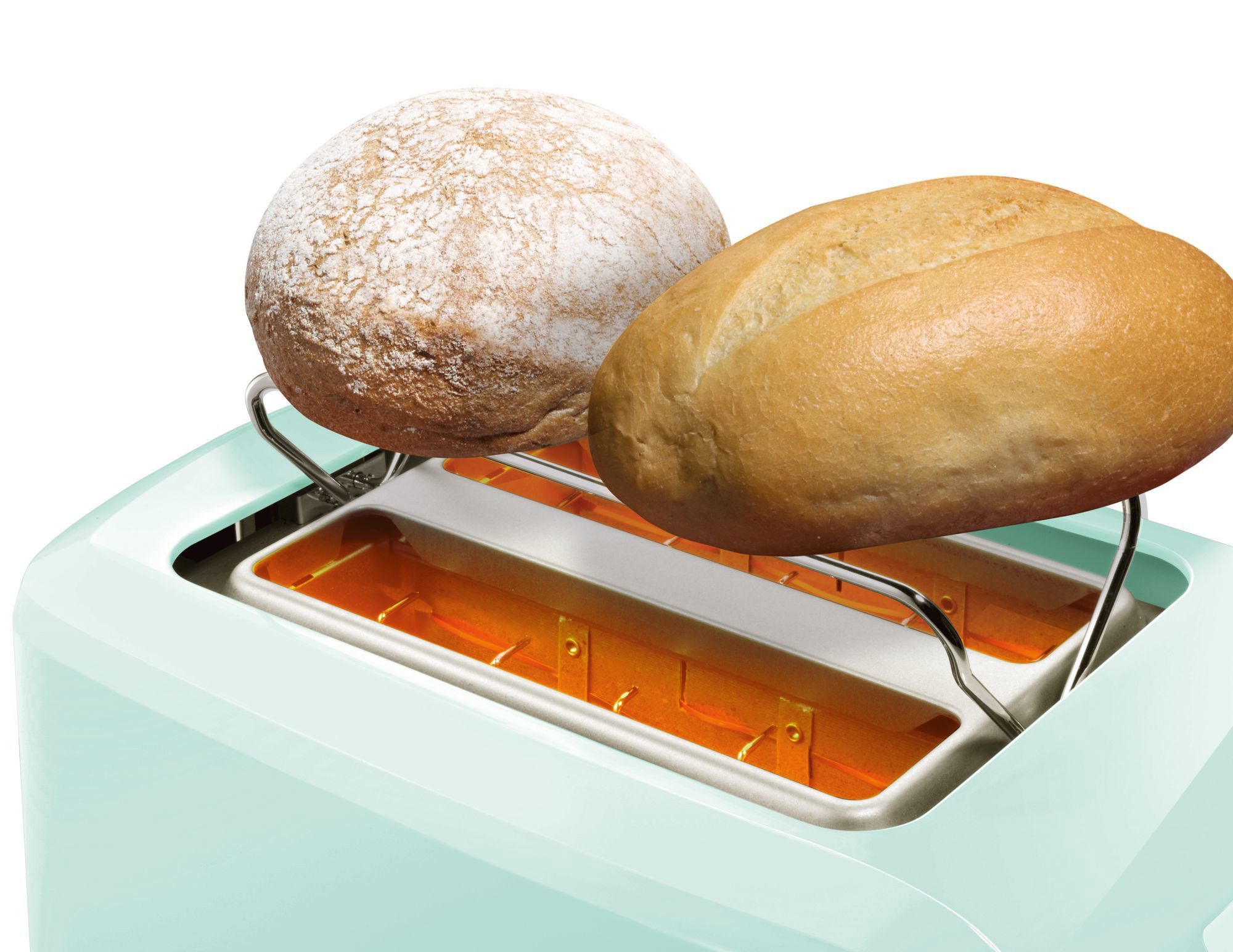 BOSCH TAT3A012 Toaster Mint/Schwarzgrau (980 Watt, Schlitze: 2)