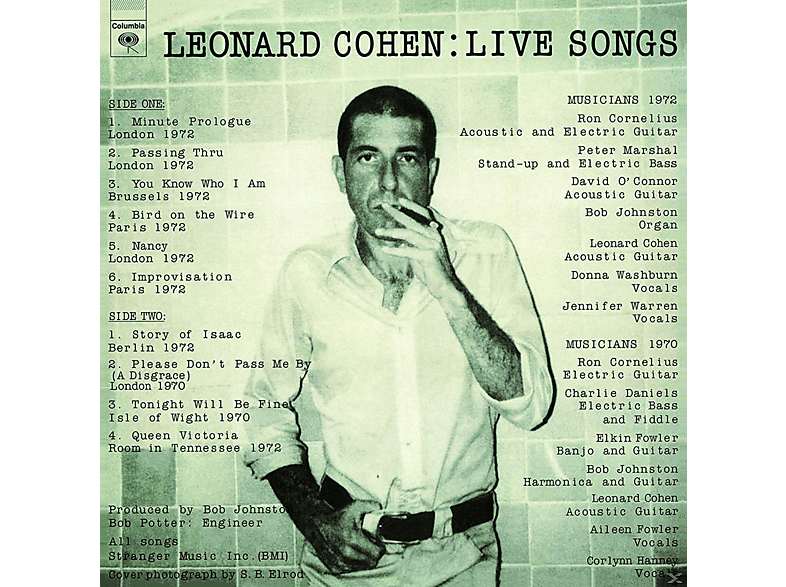 Leonard Cohen - Leonard Cohen: Live Songs - (Vinyl)